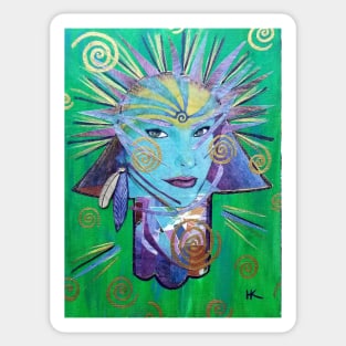 THE GODDESS WITHIN HAMSA by Harriette Knight Sticker